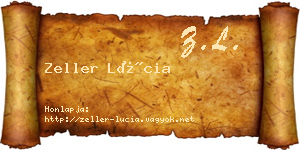 Zeller Lúcia névjegykártya